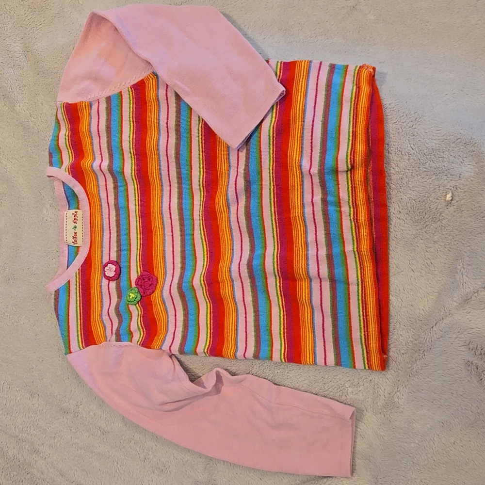 Toffee and Apple Pink Striped Sweater